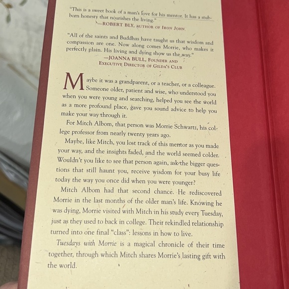 TUESDAYS WITH MORRIE BY MITCH ALBOM HARDCOVER BOOK 1997 DOUBLEDAY - Picture 6 of 17